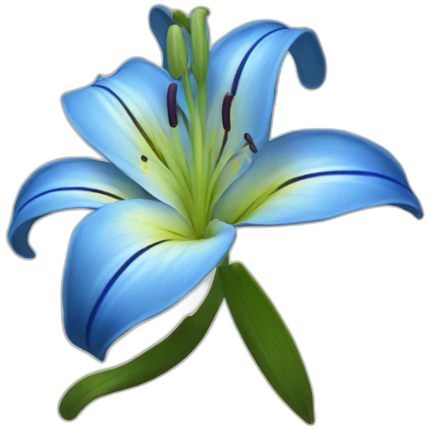 Blue bunch Lily flower emoji | AI Emoji Generator