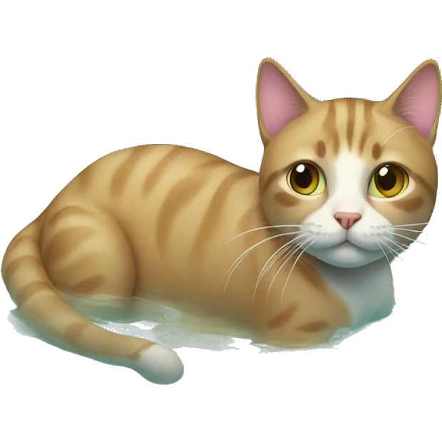 Cat in pool emoji