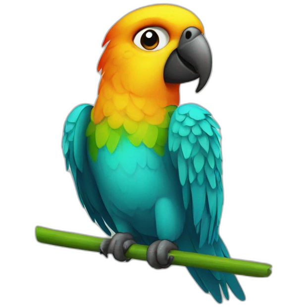 a parrot swearing emoji