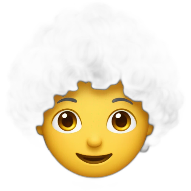 Caca avec cheveux bouclés emoji