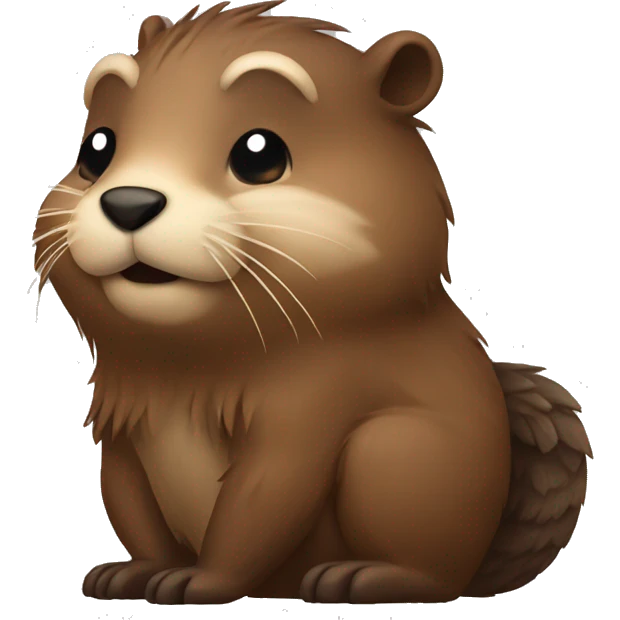 Side profile beaver with wings emoji