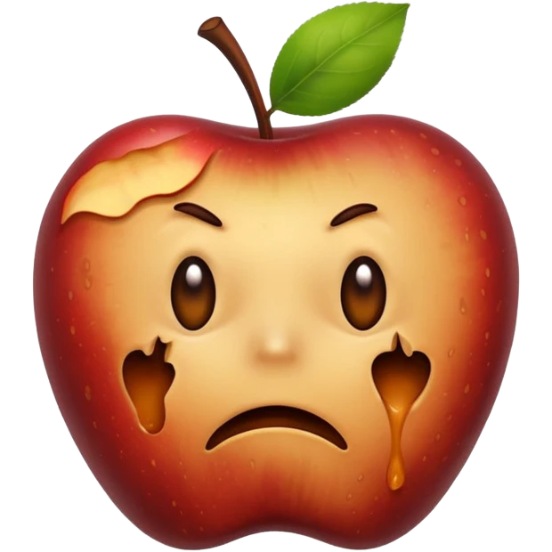 Spoiled apple emoji