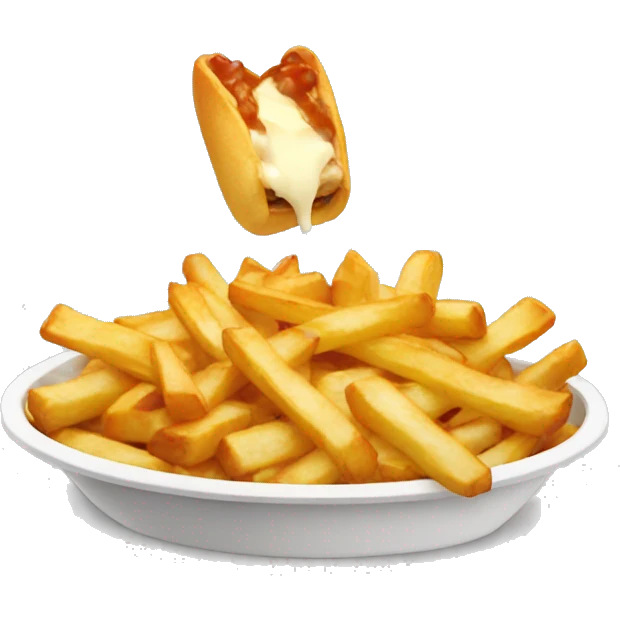 Poutin qui mange une poutine emoji