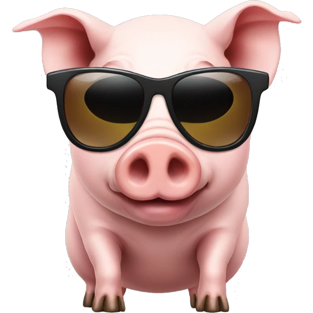 pig with sunglasses emoji