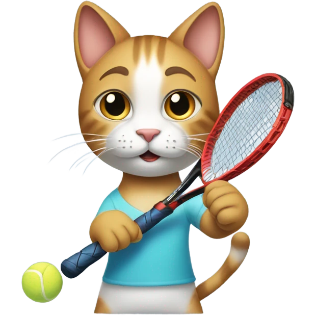 Cat with tennis racket emoji