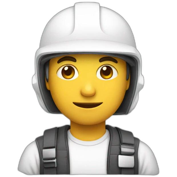 programmer with white helmet emoji