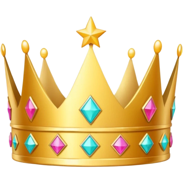 minimalist party crown, cute, bright, with a friendly vibe emoji
