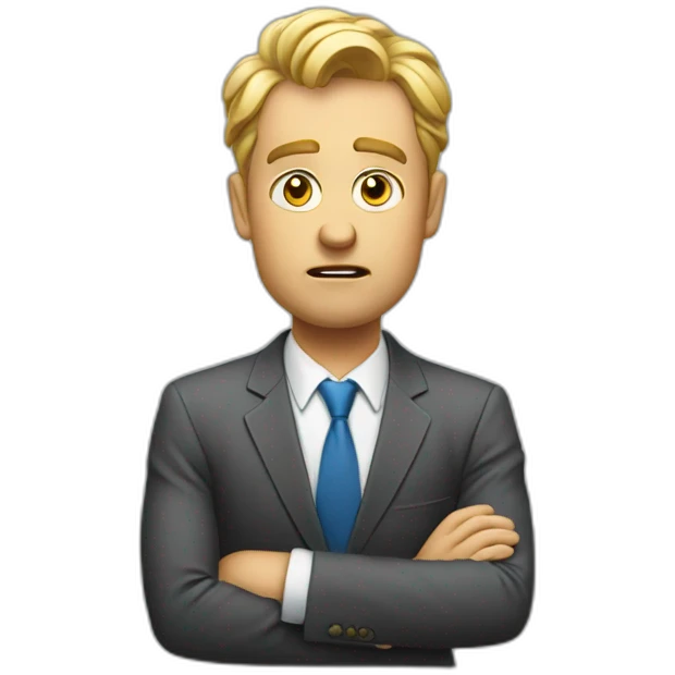 Confused CEO emoji