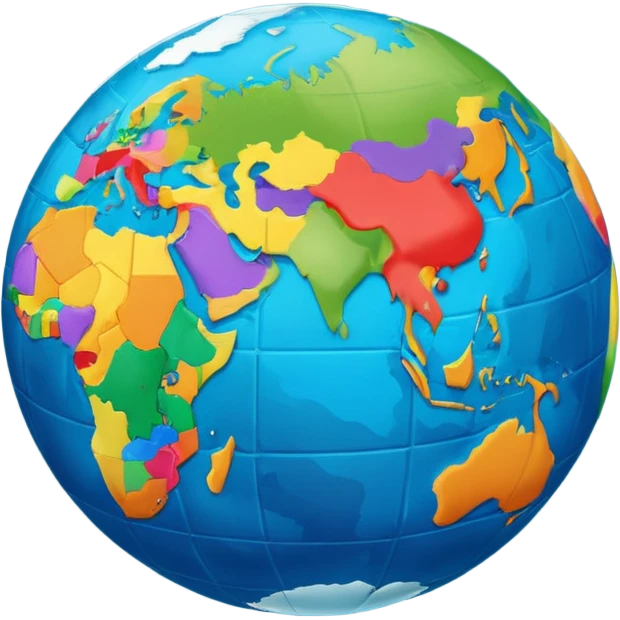 Create a realistic emoji of multiple languages shown by text flying around a earth ball  emoji