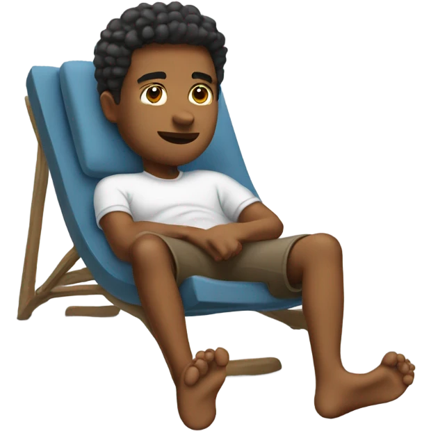 Laying back with feet up emoji