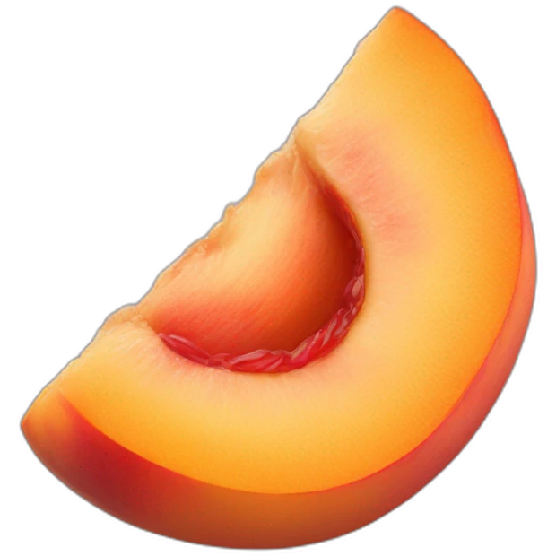Peach slice emoji