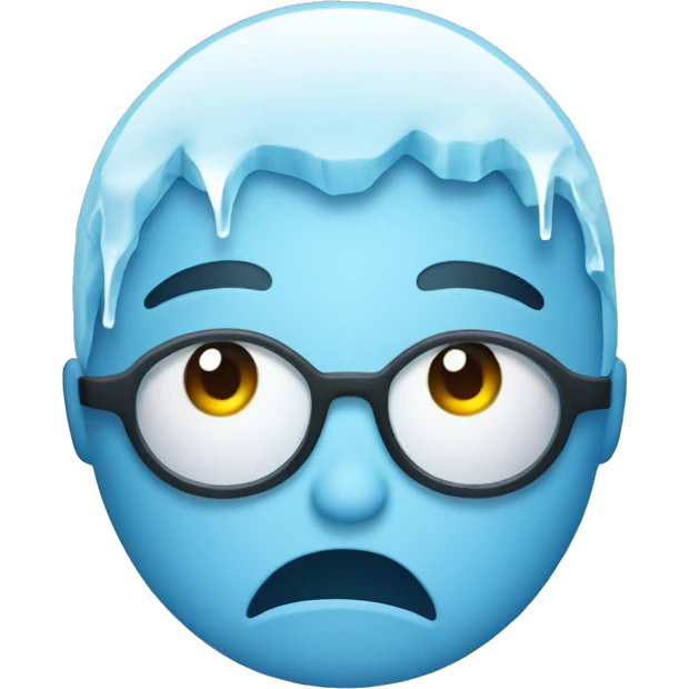confused face with ice and cold around it emoji