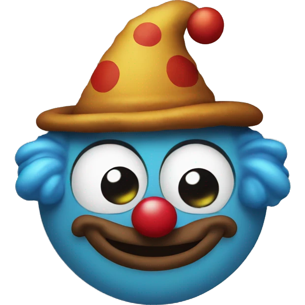 Emoji of poop with a clown   emoji