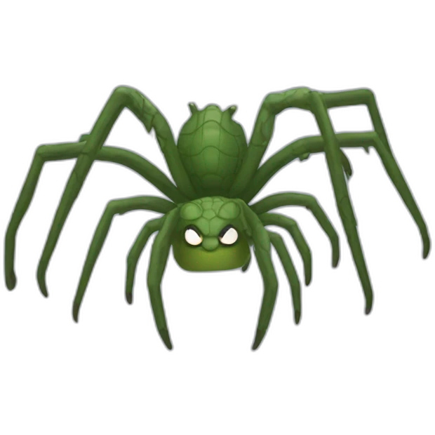 The spider bit off the crocodile emoji
