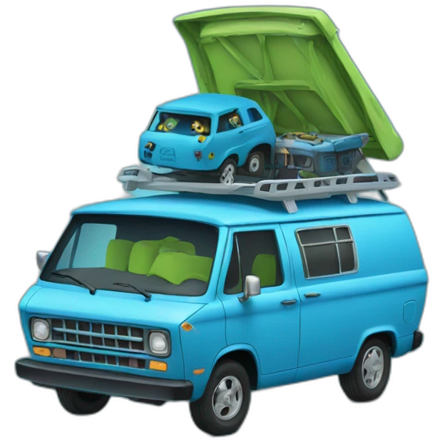 blue mystery machine emoji