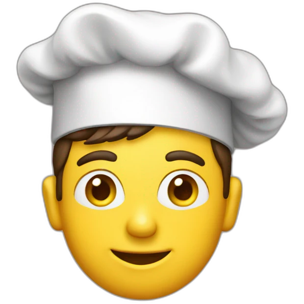 Cuisinier avec toque emoji