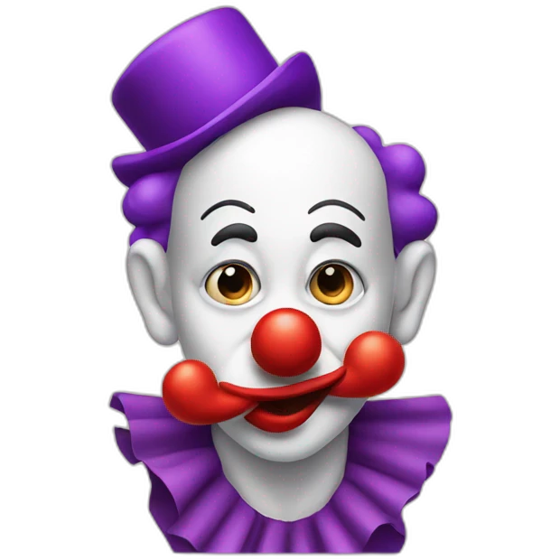 Iphone Clown playing with nose emoji
