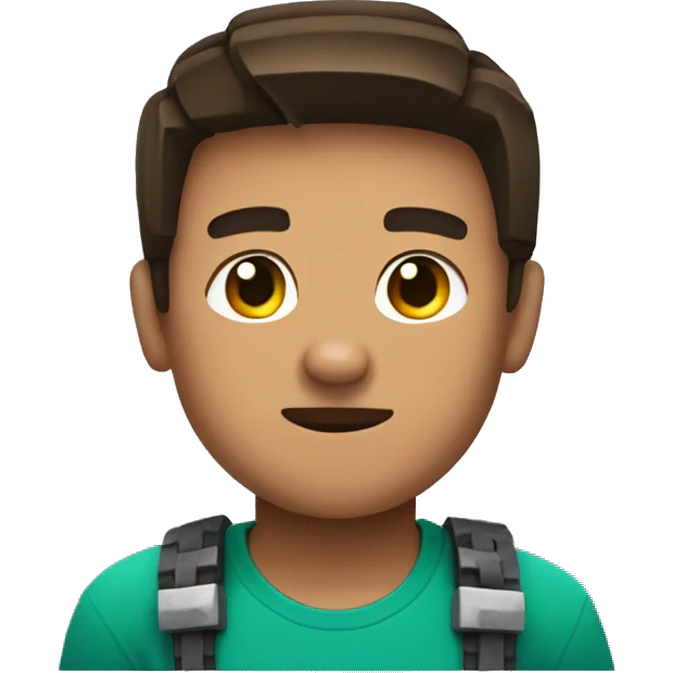 a boy named timmy that looks like minecraft steve emoji
