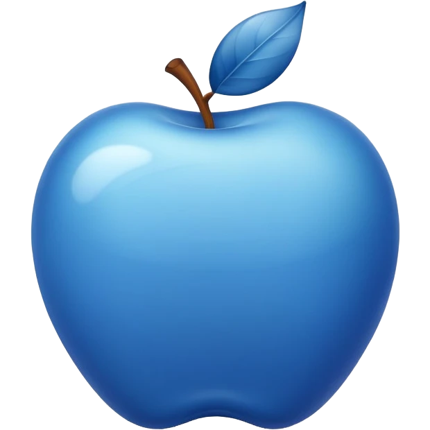blue apple emoji