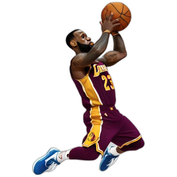 Lebron James dunking emoji