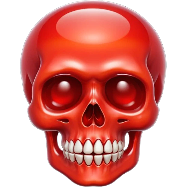 Skull red jelly Candy emoji