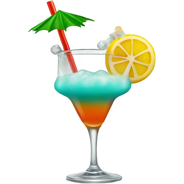 cocktail with foam emoji