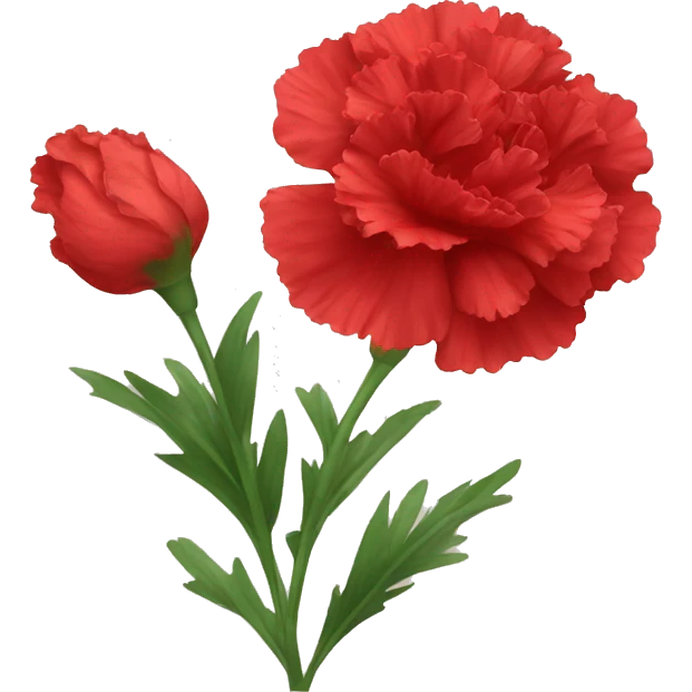 red Carnation flower emoji