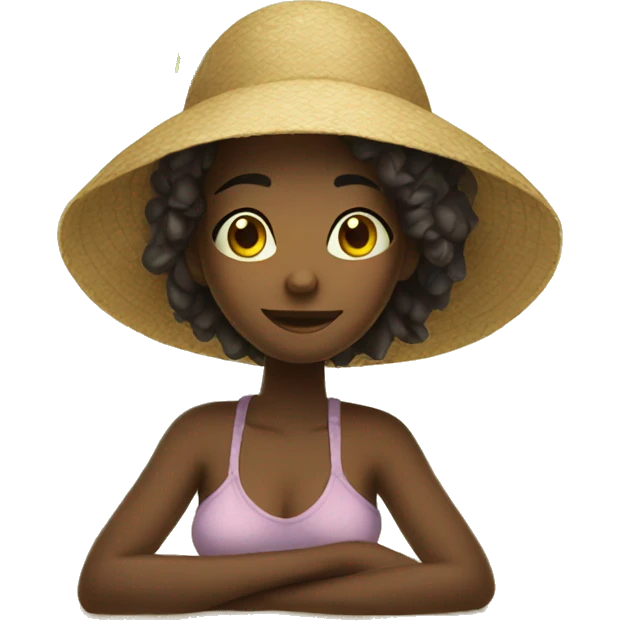 Girl relax in island  emoji