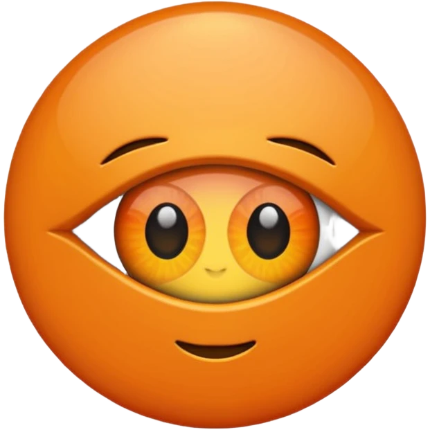 Ojo turco color naranja emoji