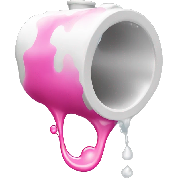 white pipe leaking ppink liquid emoji