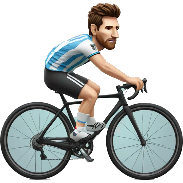 Leonel Messi sur un vélo  emoji
