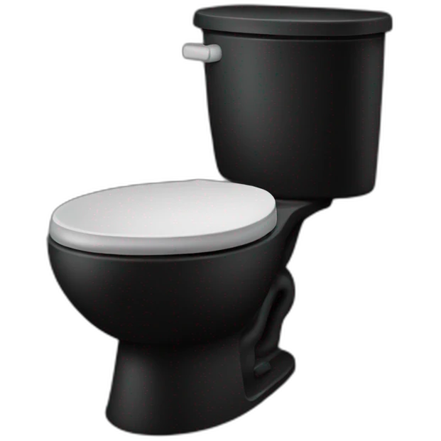 All black toilet emoji