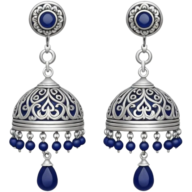 Jhumka silver colour emoji