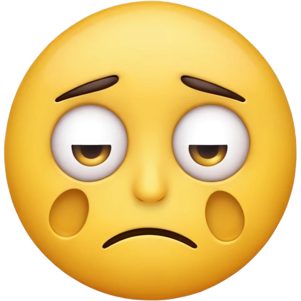 Tired emoji with eye bags emoji