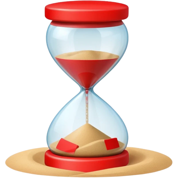 hourglass with a red stop sign emoji