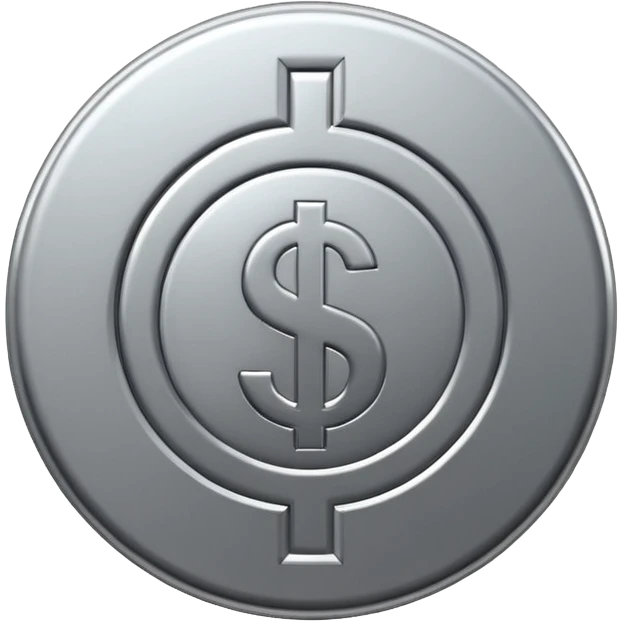 grey round dollar $ sign emoji emoji