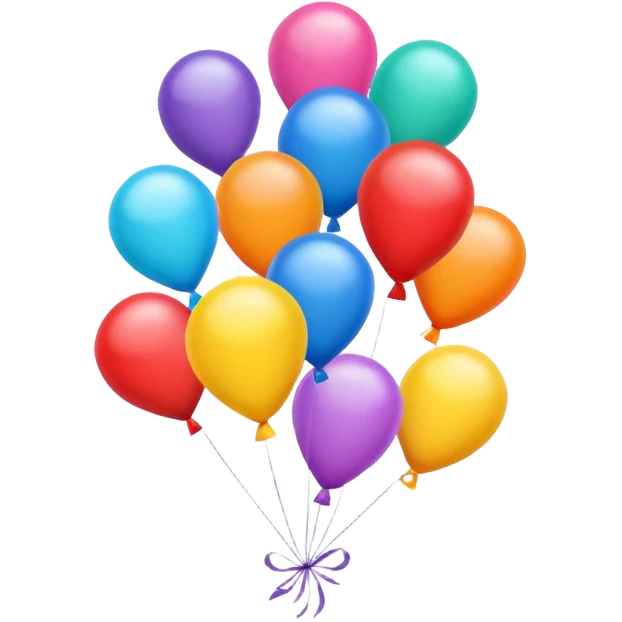 shaped flying balloons emoji
