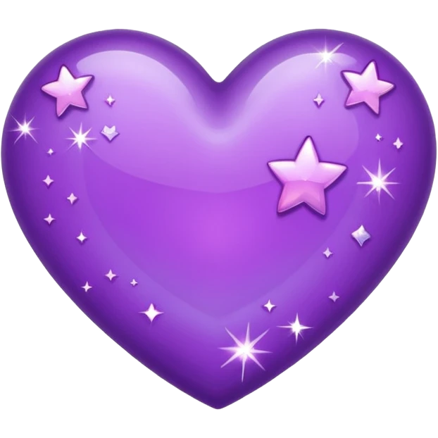 purple heart with sparkles emoji