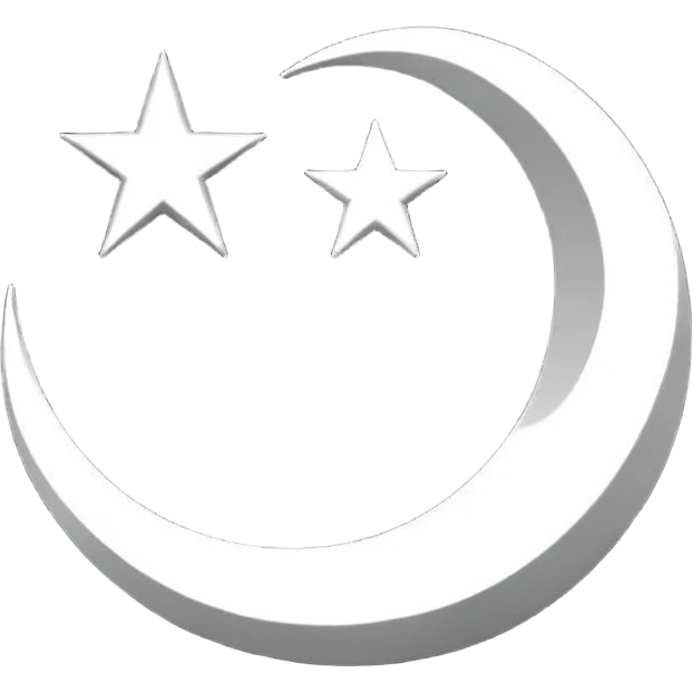 Black and white turkish flag emoji