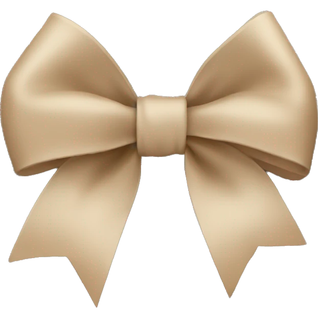Beige bow emoji