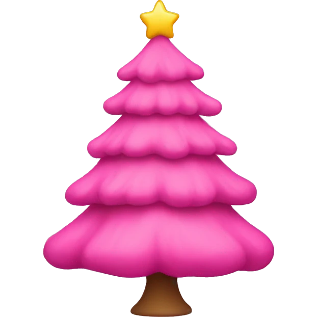 Pink Christmas tree emoji