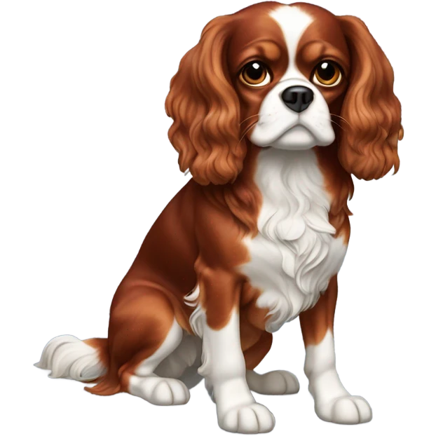 King Charles cavalier ruby colour  emoji
