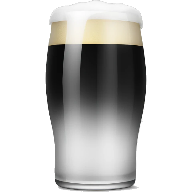 black and white beer emoji