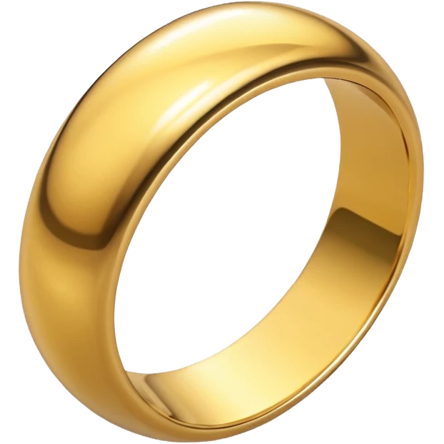 Anneau doré simple emoji