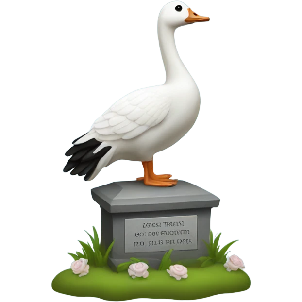 goose gravestone emoji