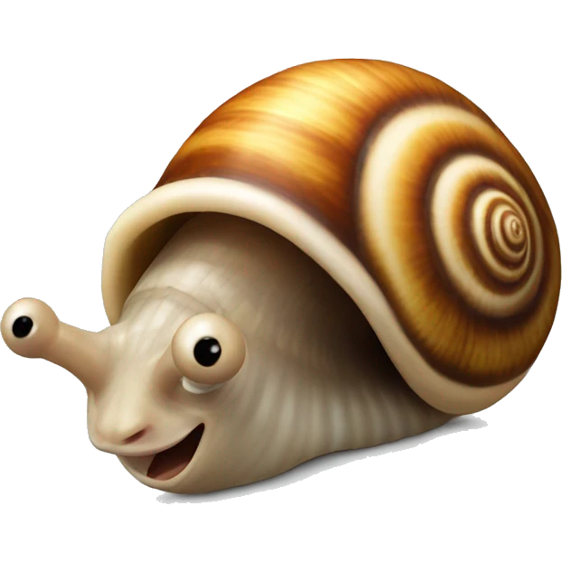 a snail shell with a monkey’s head emoji