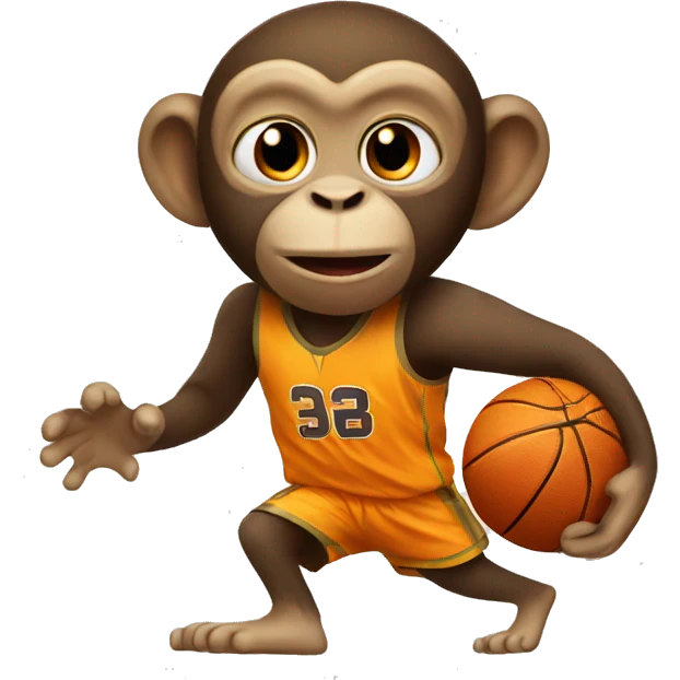 Monkey playing basketball  emoji
