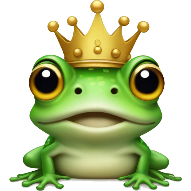 Frog with crown emoji