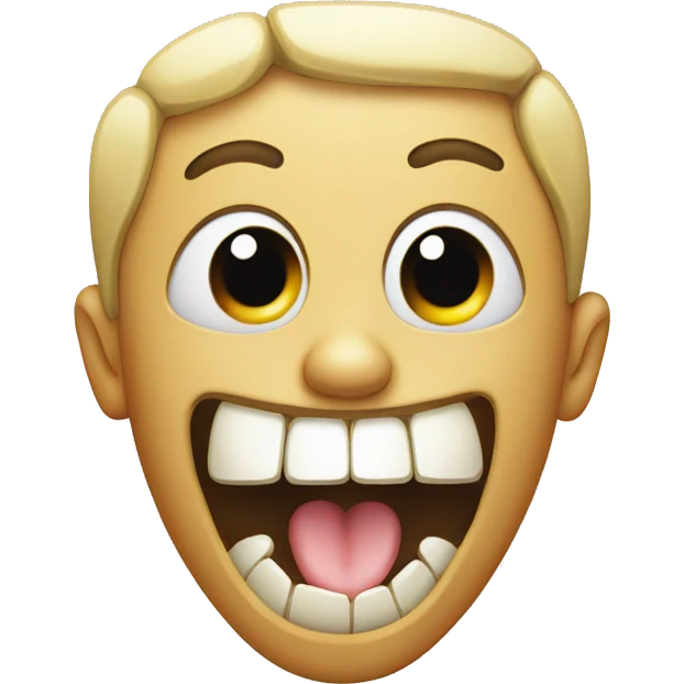 silly face with bone in mouth  emoji