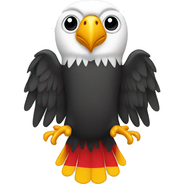 Deutschland Flaggemit ein Adler emoji